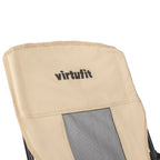 VirtuFit Strandstoel opvouwbaar - Campingstoel - Beige - Tweedekans