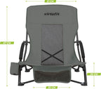 VirtuFit Chaise de Plage Pliable - Gris - Occasion