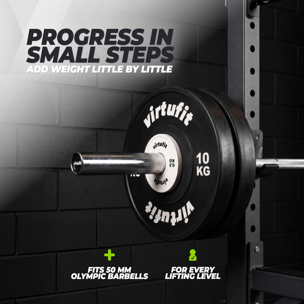 VirtuFit Olympic Fractional Plate - Weight Disc - Bumper Plate - 0.5 kg