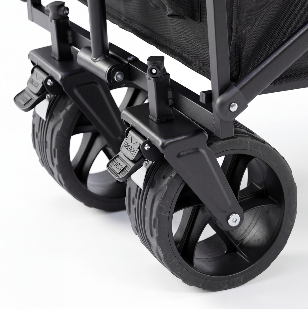 VirtuFit FW100 Opvouwbare Bolderkar - 150 kg Draagvermogen - Incl. Afdekhoes - Zwart