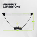 VirtuFit 2-en-1 Portable Badminton et Tennis Set - Comprend un étui et des raquettes
