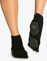 Gaiam Grippy Yoga Socks - Anti-Slip Yogasokken - Zwart/Grijs-2