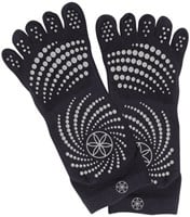 Gaiam Grippy Yoga Socks - Anti-Slip Yogasokken - Zwart/Grijs