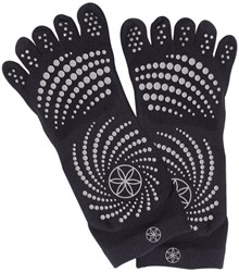 Gaiam Grippy Yoga Socks - Chaussettes de yoga antidérapantes - Noir / Gris