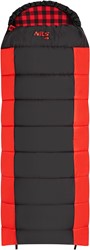 NILS Camp 2-persoons Slaapzak - Zwart/Rood