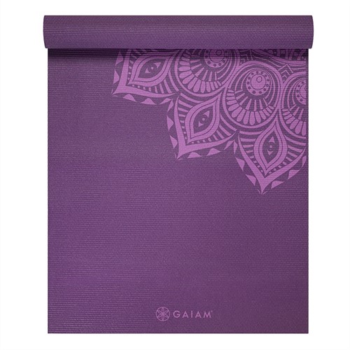 Gaiam Yoga Mat - 6 mm - Purple Mandala