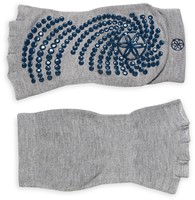 Gaiam Grippy Toeless Yoga Socks - Anti-Slip Yogasokken - 2-Pack - Grijs/Indigo/Zwart-3