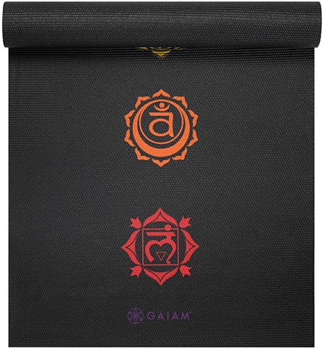 Gaiam Yoga Mat - 6 mm - Black Chakra