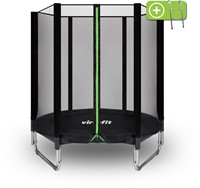Trampoline VirtuFit avec filet de sécurité - Noir - 183 cm