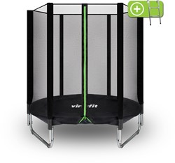 Trampoline VirtuFit avec filet de sécurité - Noir - 183 cm