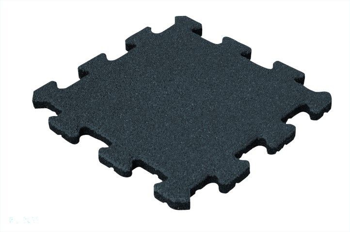 Sporttrader Rubber Tegel - Middenstuk - Puzzelsysteem - 50 x 50 x 5 cm - Zwart