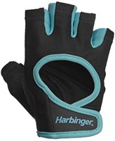 Harbinger Women's Power Stretchback Fitness Handschoenen - Zwart/Blauw-3
