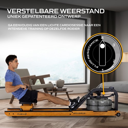 Fluid Rower Apollo Plus Roeitrainer - weerstand
