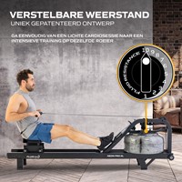 Fluid Rower Neon Pro XL Roeitrainer - Mat Zwart-3