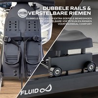 Fluid Rower Neon Pro XL Roeitrainer - Rails