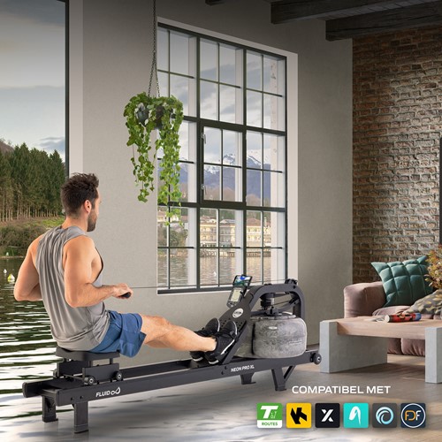 Fluid Rower Neon Pro XL Roeitrainer - Apps