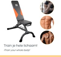 Orange Gym Fitnessbank - Verstelbare Rugleuning-3