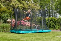 Salta - Comfort Edition Ground Trampoline met Veiligheidsnet - 153 x 214 cm - Groen