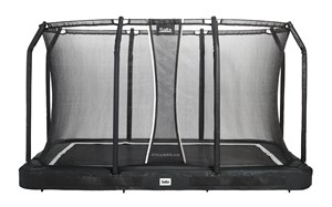 Salta Premium Ground Trampoline Met Veiligheidsnet - 366 X 244 Cm - Zwart