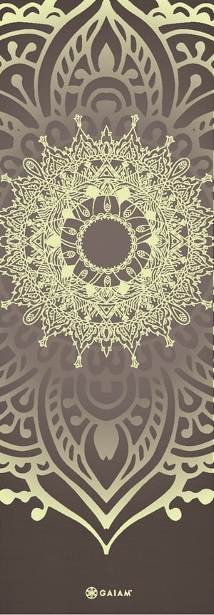 Gaiam Yoga Mat - Cool Matcha Sundial Layers - 5 mm