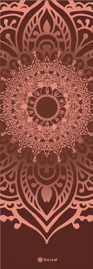 Gaiam Yoga Mat - Intense Rust Sundial Layers - 5 Mm