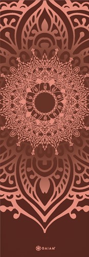 Gaiam Yoga Mat - Intense Rust Sundial Layers - 5 mm