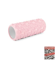 Gymstick Vivid Tube Roller - 33 cm - Rose - Avec vidéos d'entraînement en ligne