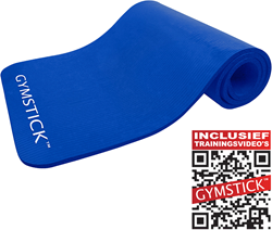 Gymstick Fitness Mat Comfort Blue - Avec vidéos d'entraînement en ligne