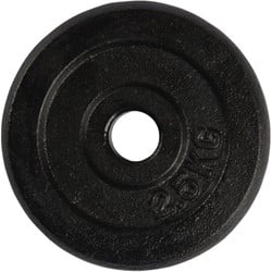 VirtuFit Haltère en fonte - Poids haltère - 29 mm - 2.5 kg - Noir