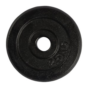 VirtuFit Gietijzeren Halterschijf - Halter Gewicht - 30 Mm - 2, 5 Kg - Zwart