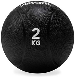 VirtuFit Medicine Ball Pro - Medicine Ball - 2 kg - Caoutchouc - Noir