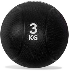 VirtuFit Medicine Ball Pro - Medicine Ball - 3 kg - Caoutchouc - Noir