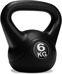 VirtuFit PVC Kettlebell - 6 kg - Zwart