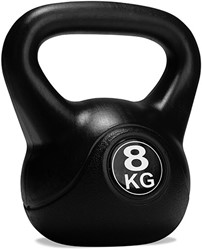 VirtuFit PVC Kettlebell - 8 kg - Zwart