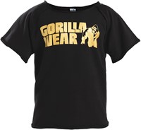 Gorilla Wear Classic Work Out Top - Zwart/Goud - front