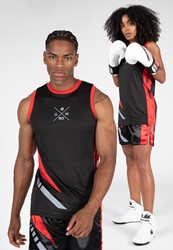 Gorilla Wear Hornell Tank Top - Noir/Rouge