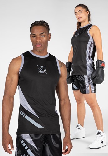 Gorilla Wear Hornell Tank Top - Unisex - Zwart/Grijs