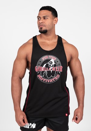 Gorilla Wear Casper Stringer - Zwart/Rood - L