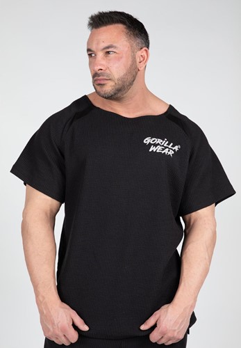 Gorilla Wear Augustine Old School Work Out Top - Zwart