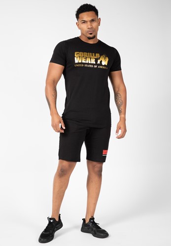 Gorilla Wear Classic T-shirt - Zwart/Goud-3