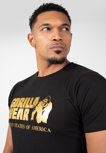 Gorilla Wear Classic T-shirt - Zwart/Goud