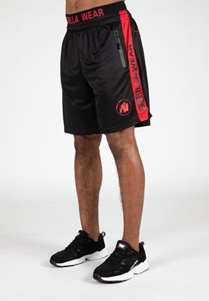 Gorilla Wear Atlanta Shorts - Zwart/Rood - L/Xl