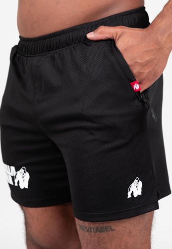 Miles Mesh Korte Broek Zwart - closeup
