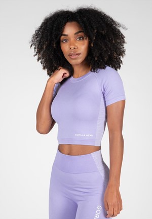 Gorilla Wear Selah Seamless Crop Top - Lila - Xs/S