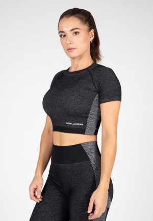Gorilla Wear Selah Seamless Crop Top - Zwart - Xs/S