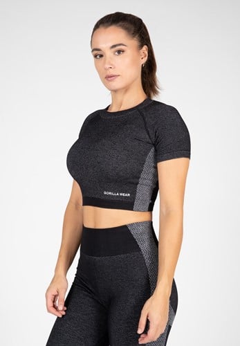 Gorilla Wear Selah Seamless Crop Top - Zwart