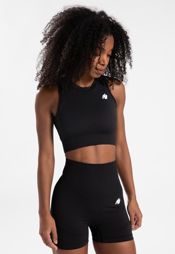 Gorilla Wear Olivia Seamless Crop Top - Zwart-3