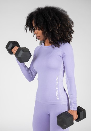 Gorilla Wear Selah Seamless Long Sleeve - Lilac-2