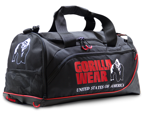 Gorilla Wear Jerome Sporttas - Zwart/Rood