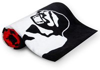 Gorilla Wear Functional Gym Towel - Noir/Rouge-2